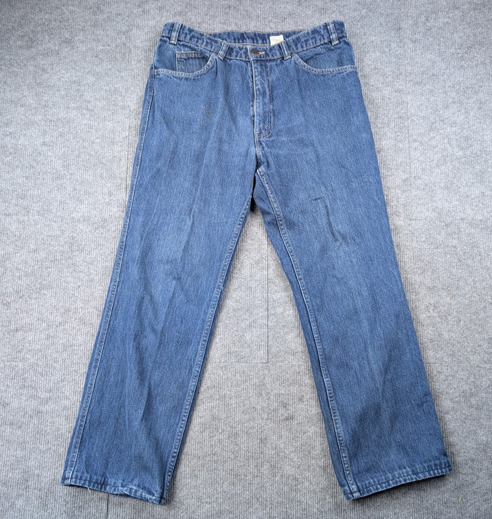 Vintage Levis Jeans For Men 34x32 Orange Tab Blank Straight Red Batwing 32x28